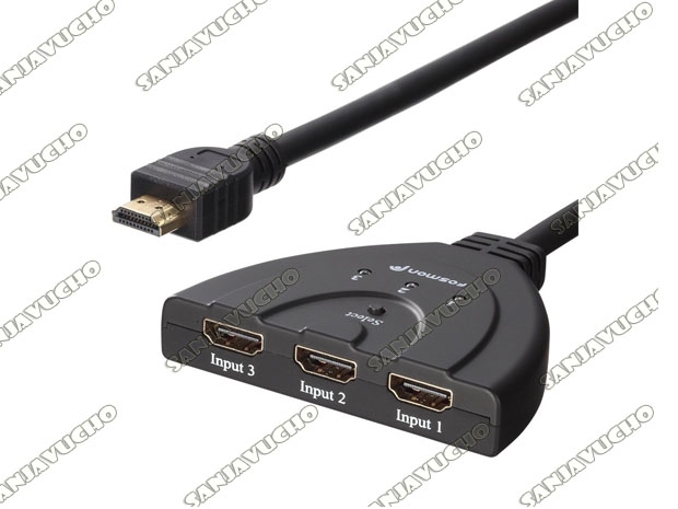 &u+ SELECTOR SWITCH HDMI 3 PUERTOS + CABLE (3418)